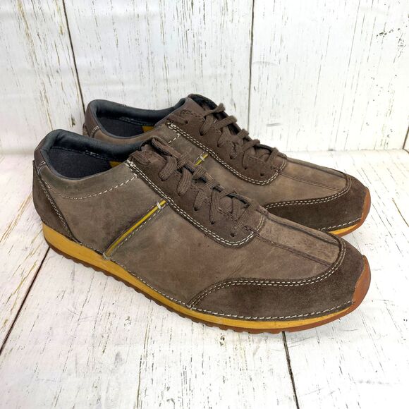 Clarks Nexie Flow Mens Size 10.5 Lace-up Shoes Brown Suede - Picture 1 of 11
